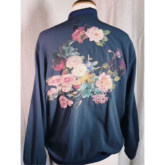 Y2k Embroidered Reversible Paisley Lightweight Jacket - Size M - Picture 4 of 6